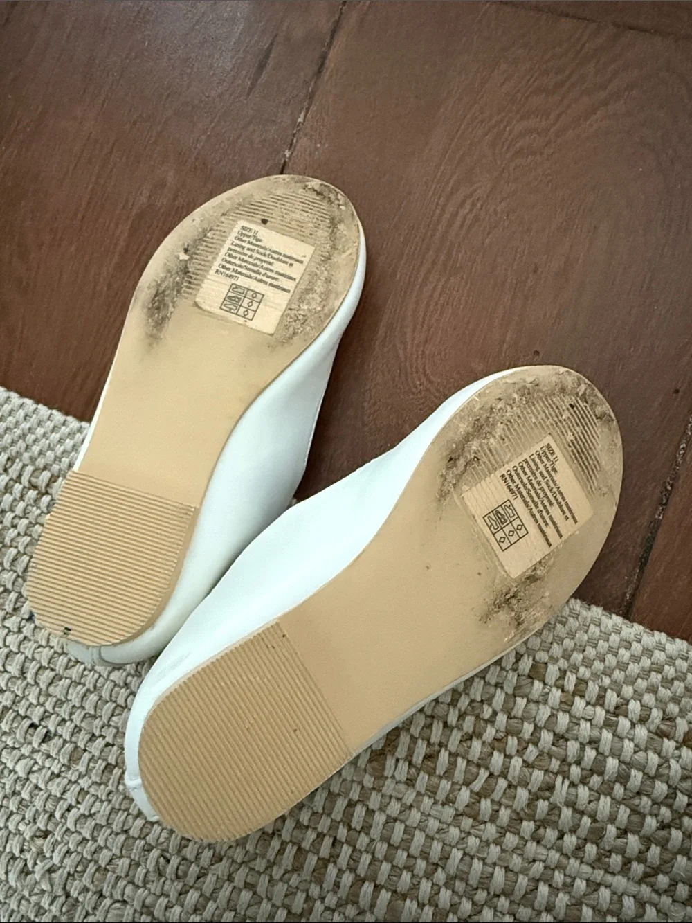 Janie and Jack White T‑Strap Girls Dress Shoes